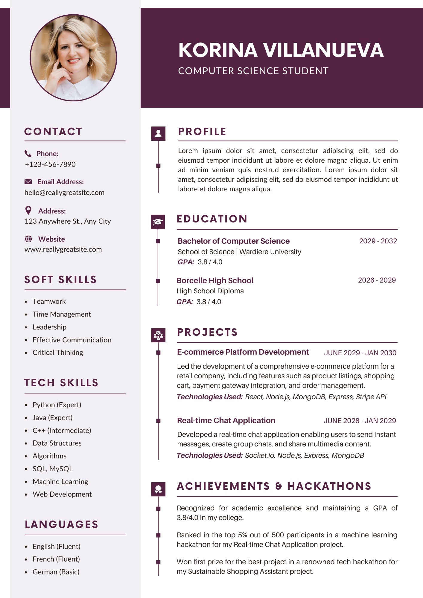 CV Design 3